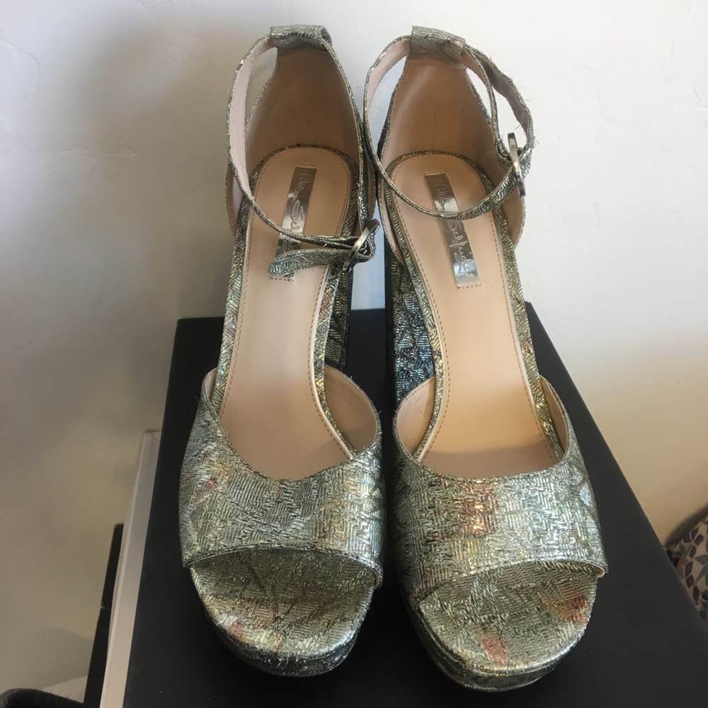 Miss Selfridge metallic platform